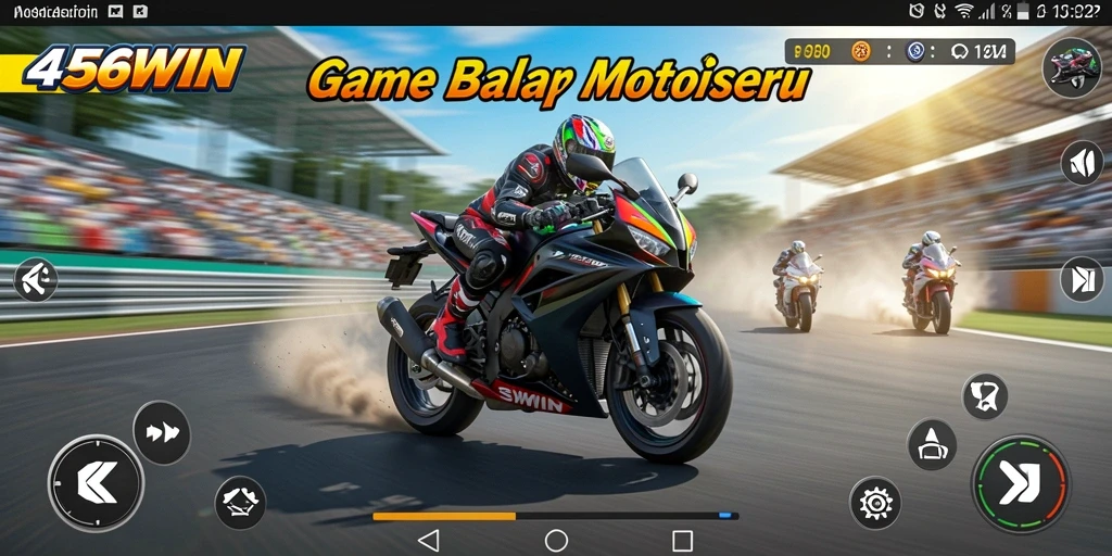 Gameplay balap motor yang mendebarkan dan menantang.