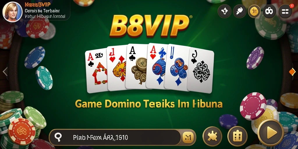 Tampilan gameplay B8VIP dengan suasana permainan Domino yang seru.