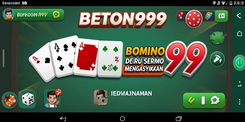 Tampilan gameplay dominonya yang seru dan menarik.