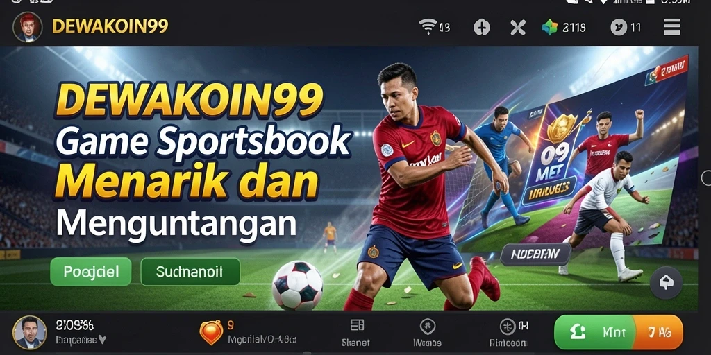 Tampilan gameplay Sportsbook yang menarik di DEWAKOIN99.