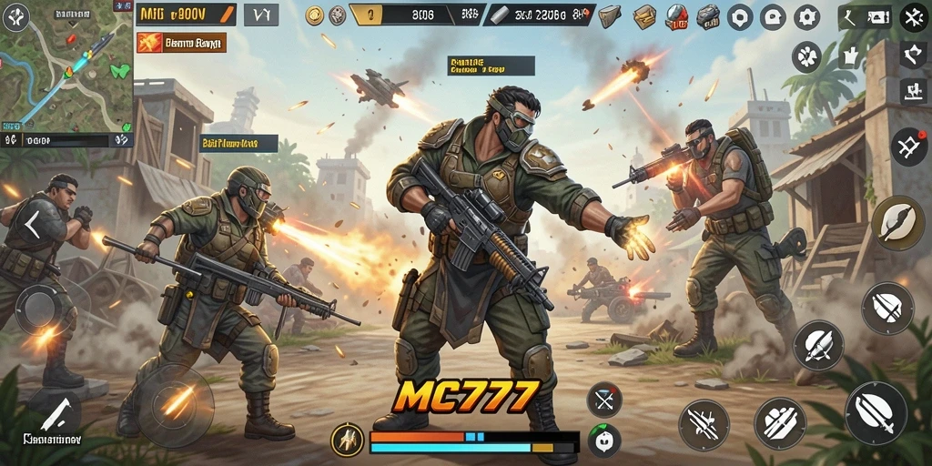 Tampilan menegangkan gameplay Battle Royale di MC777.