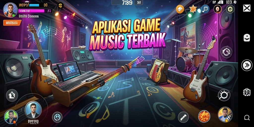 Screenshot gameplay MVP789 menunjukkan pemain berlatih dengan musik interaktif.