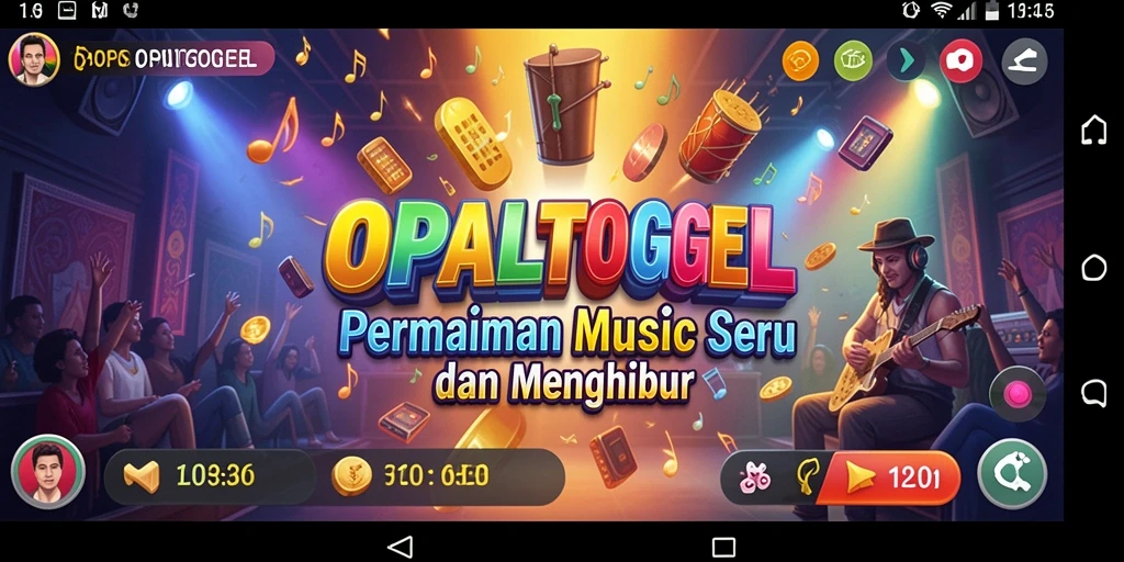 Screenshot OPALTOGEL menampilkan gameplay musik yang menarik.