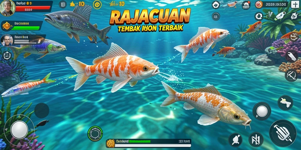 Gameplay seru menembak ikan di RAJACUAN.
