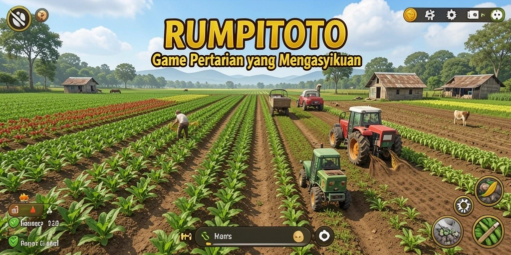 Tampilan gameplay <strong>RUMPITOTO</strong> saat menanam dan merawat tanaman.