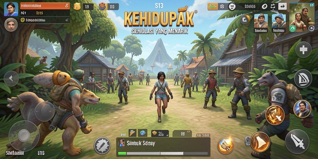 Screenshot gameplay S13 menampilkan aktivitas simulasi yang menarik.