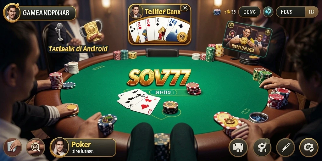 Screenshot gameplay Poker yang menampilkan keseruan pertandingan.