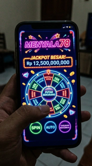 Tampilan utama aplikasi menyala78 yang informatif.
